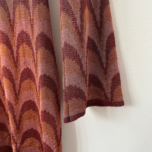 Metallic Long Sleeve 70s Knit Dress - Picture 5 of 6